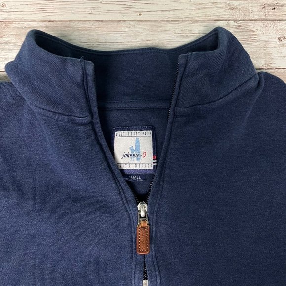 johnnie-O SMALL Mens 1/4 Zip Sully 100% Cotton Thompson Flanagan Sweatshirt - Picture 2 of 10